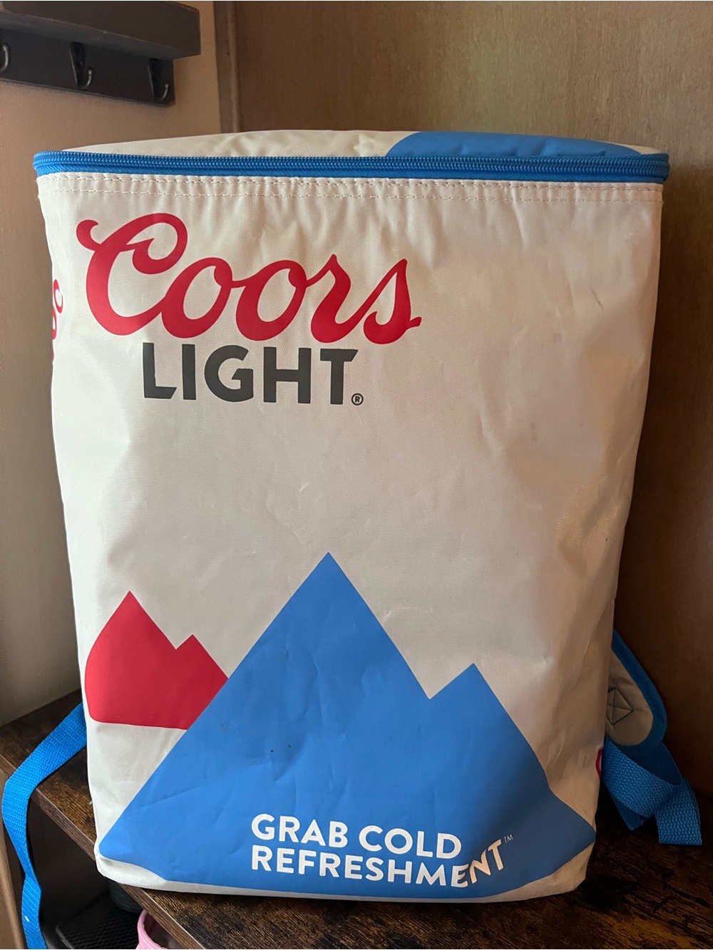 Coors Light Insulated Cooler Backpack - White & Blue